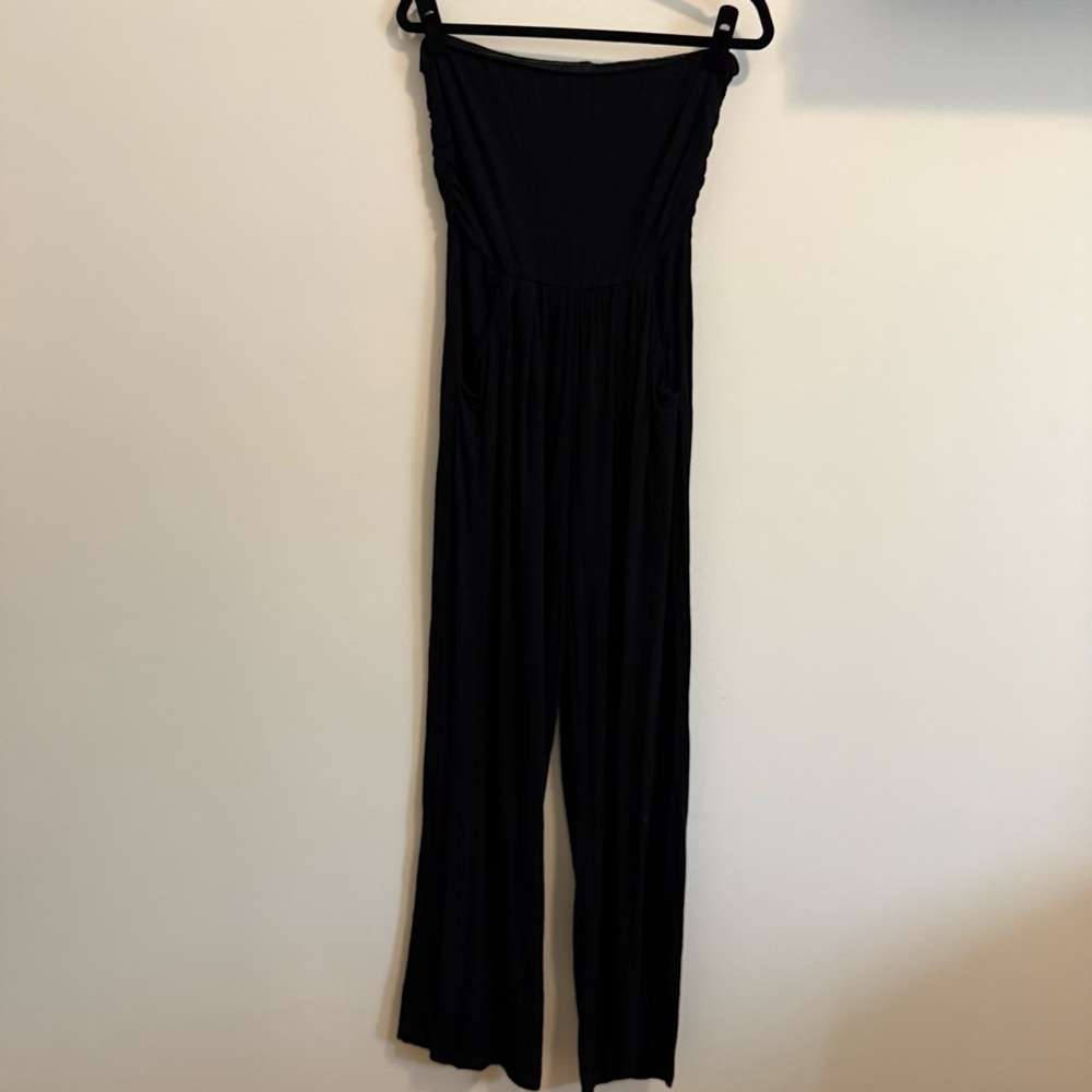 Black Strapless Jumpsuit